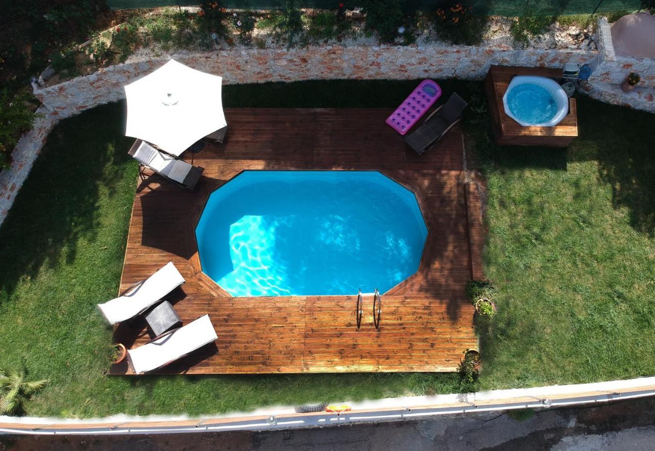 Ampelos Cretan Villa - Private Pool & Heated Ozone Jacuzzi Yerolákkos Esterno foto