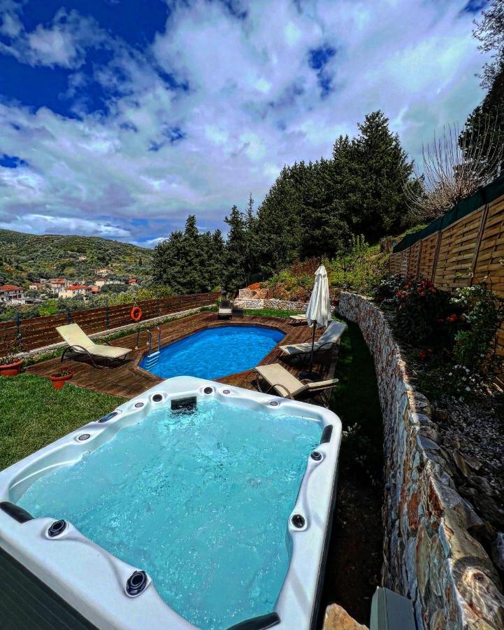 Ampelos Cretan Villa - Private Pool & Heated Ozone Jacuzzi Yerolákkos Esterno foto