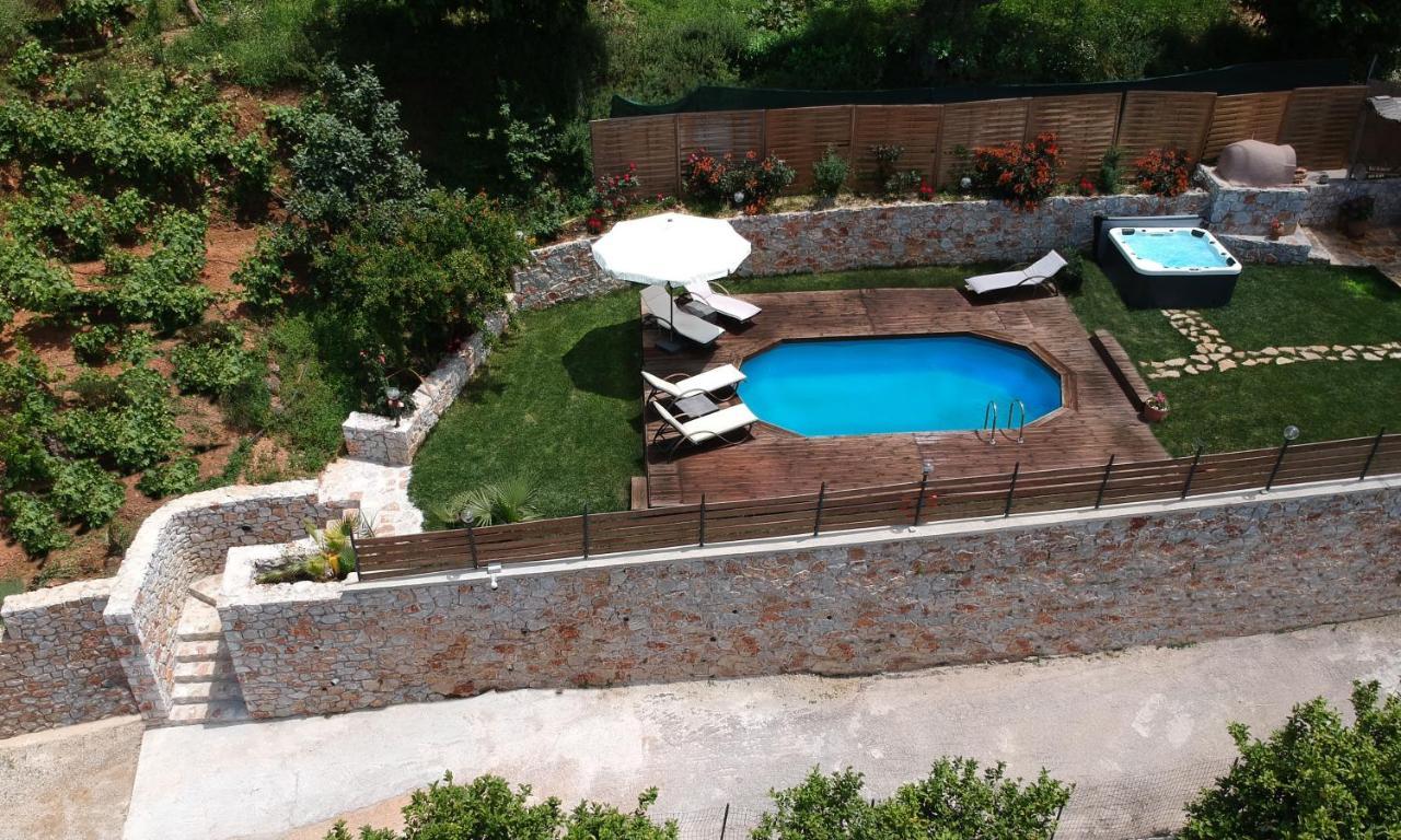 Ampelos Cretan Villa - Private Pool & Heated Ozone Jacuzzi Yerolákkos Esterno foto